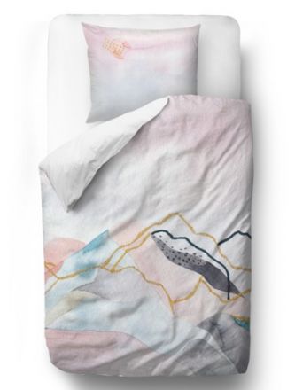 Bedding set watercolour mountain 135x200/60x50cm