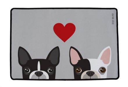 Rug multifunctional which frenchie in love, 90x60cm