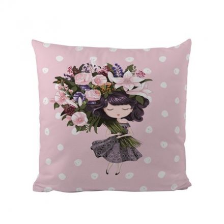 Cushion cover cotton bouquet