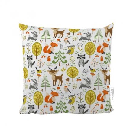 Cushion cover cotton forest animals