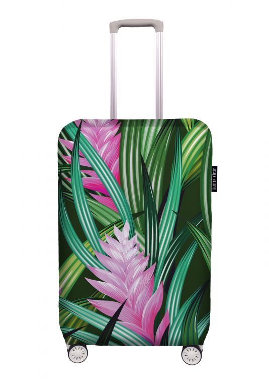 Luggage cover pink exotic, vel. S