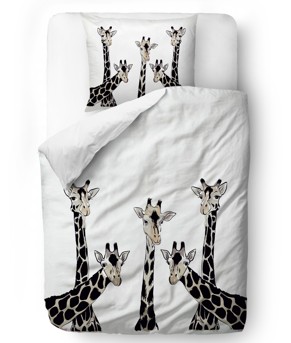 Bedding set friendly giraffes 135x200/80x80cm