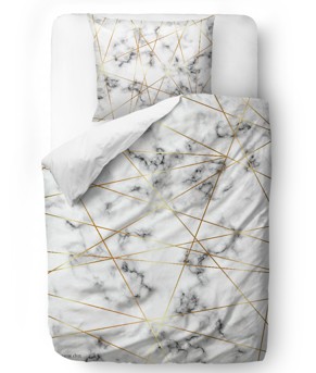 Bedding set gold and marble 140x200/90x70cm