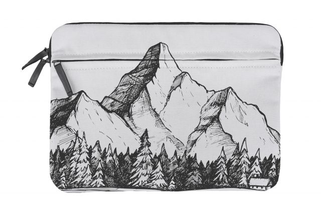 Laptop cover cabin in the mountains, 35x25cm
