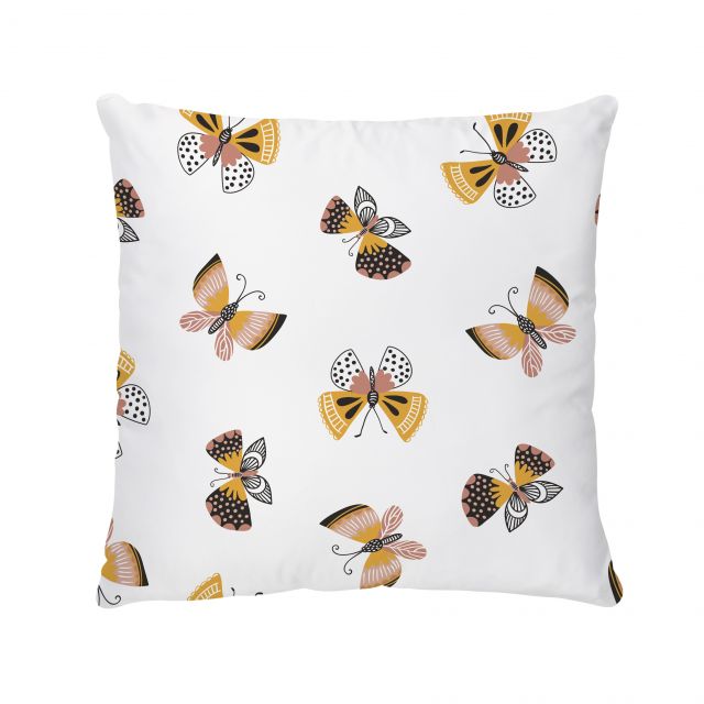 Cushion cover butterflies, cotton