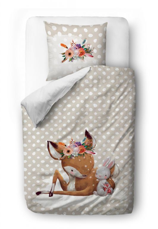 Bedding set forest school-doe and her friend 100x130/60x40cm