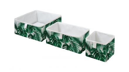 Storage boxes set of 3 attractive green