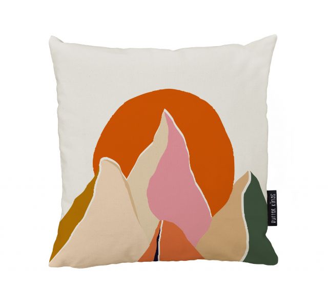 Cushion cover sunset in the mountains