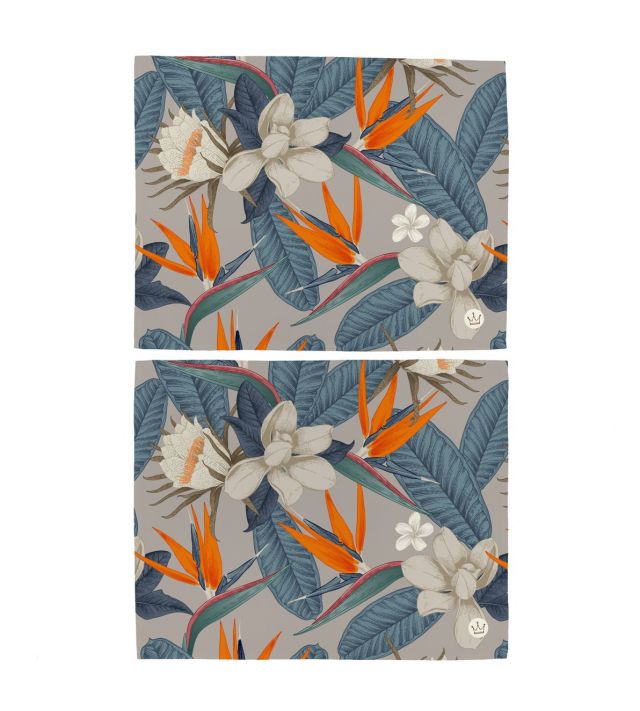 Set of 2 placemats exotic wallpaper