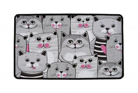 Fußmatten grey kitties, 75 x 45 cm