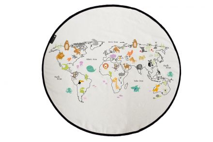 Canvas rug around the world