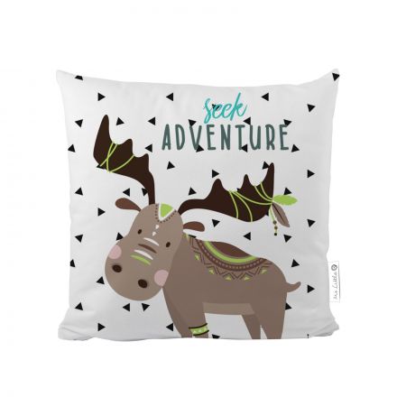 Cushion cover cotton indian deer