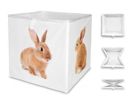 Storage box bunny back and front, 32x32cm