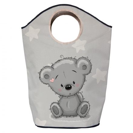 Storage bag grey teddy (80l)