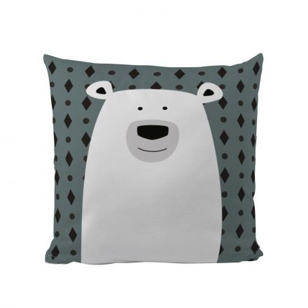Cushion cover cotton polar bear