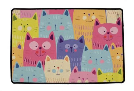 Fußmatten cats in colours, 90 x 60 cm