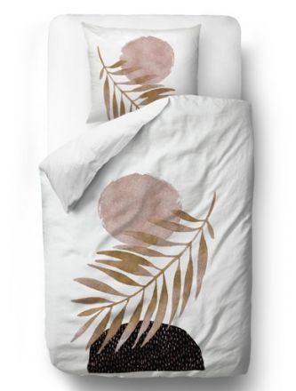 Bedding set glossy leaf 200x200/2x60x50cm