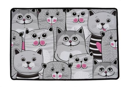 Fußmatten grey kitties, 90 x 60 cm
